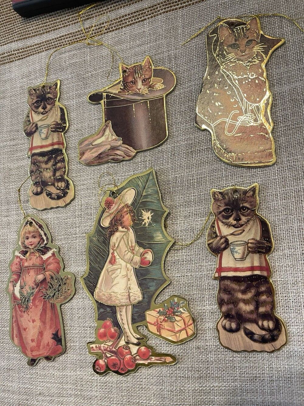 11 VTG Kitty Cucumber Christmas Ornaments, Merrimack, '83 & '85  #0051